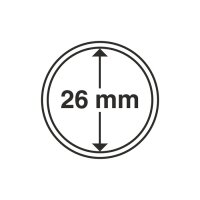 Leuchtturm Münzkapseln  für 2 Euro Münzen / 26 mm