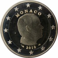 Monaco 2 Euro 2010 Umlaufm&uuml;nze pp