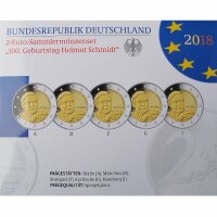 Deutschland 2 Euro Set 2018 Helmut Schmidt pp