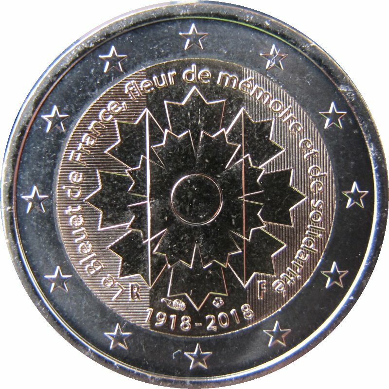 Frankreich 2 Euro 2018 Kornblume Waffenstillstand 3 50 frankreich-2-euro-2018-kornblume-waffenstillstand-3-50