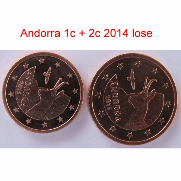 Andorra 1 cent und 2 cent 2014