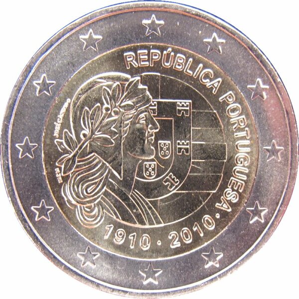 Portugal 2 Euro 2010 100 Jahre Republik