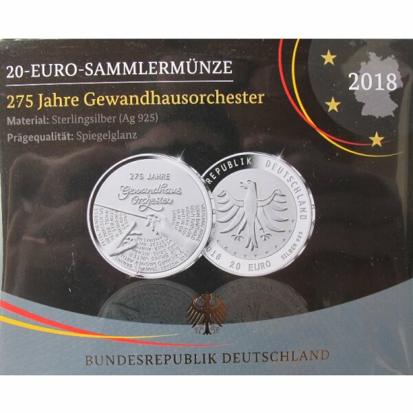 Deutschland 20 Euro 2018 Gewandhaus Orchester pp