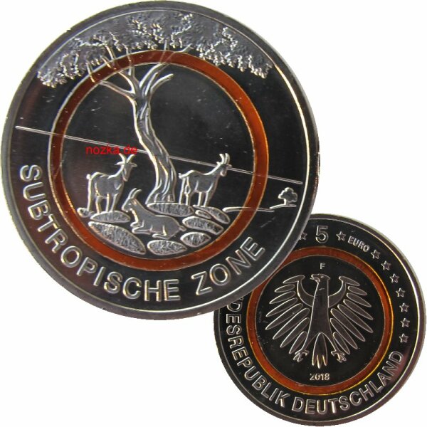 Deutschland 5 Euro 2018 Subtropische Zone st F