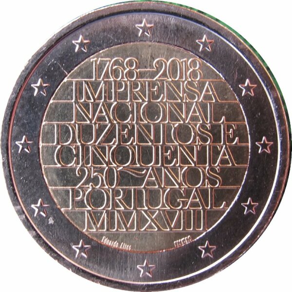 Portugal 2 Euro 2018 250 Jahre INCM