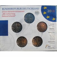 Deutschland 2 Euro Set 2018 Helmut Schmidt st