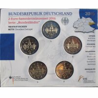 Deutschland 2 Euro Set 2016 Dresdner Zwinger st