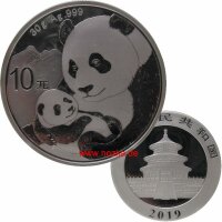 China 10 Yuan Panda 2019 Silber