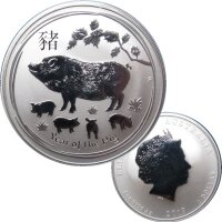 Australien Lunar II. 2019 Schwein 1 OZ Silber