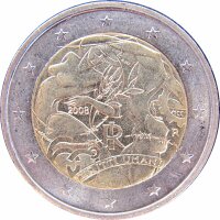 Italien 2 Euro 2008 Menschenrechte