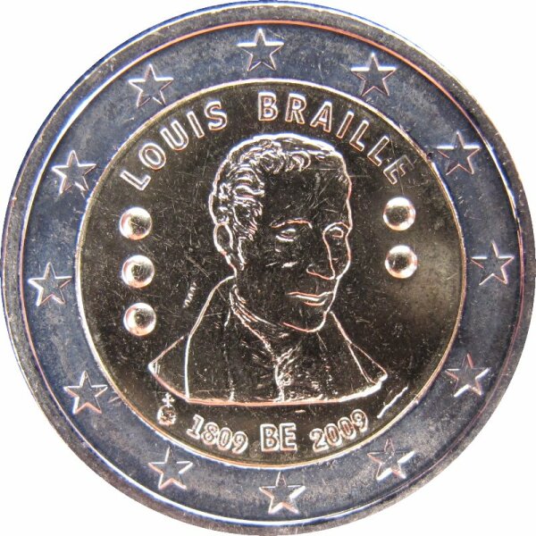 Belgien 2 Euro 2009 Louis Braille