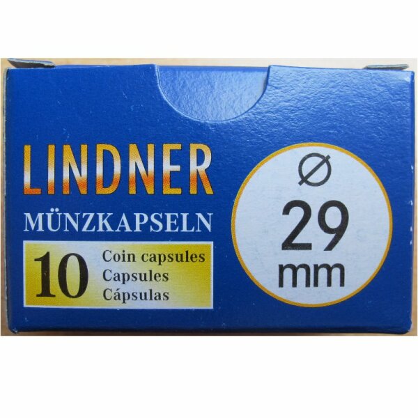 Lindner M&uuml;nzkapseln 29 mm f&uuml;r 10 Euro Polymer 10er Pack