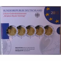 Deutschland 2 Euro Set 2013 Elysee Vertrag pp