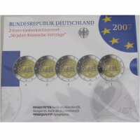 Deutschland 2 Euro Set 2007 Römische Verträge pp