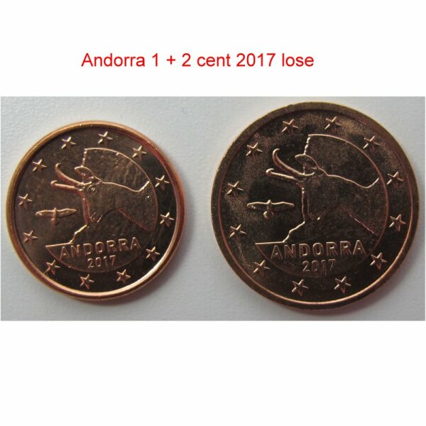 Andorra 1 cent und 2 cent 2017