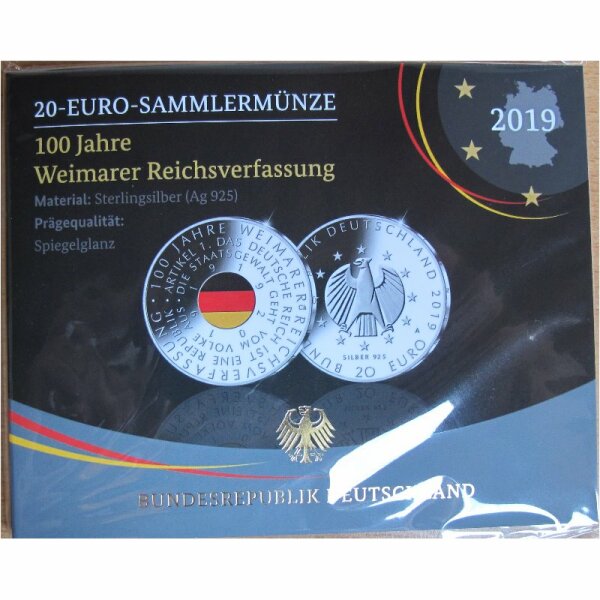 Deutschland 20 Euro 2019 Reichsverfassung pp