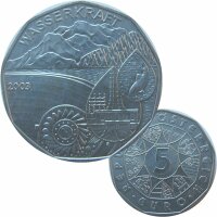 Österreich 5 Euro 2003 Wasserkraft