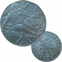 Österreich 5 Euro 2005 100 Jahre Skisport