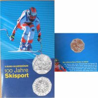Österreich 5 Euro 2005 100 Jahre Skisport HG