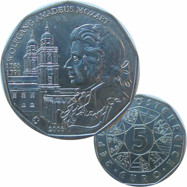 Österreich 5 Euro 2006 Mozart