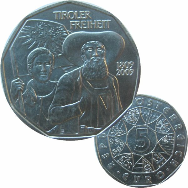 Österreich 5 Euro 2009 Tiroler Freiheit