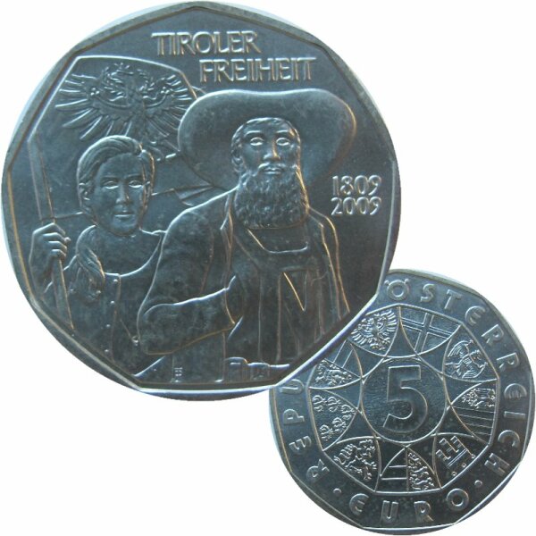 Österreich 5 Euro 2009 Tiroler Freiheit