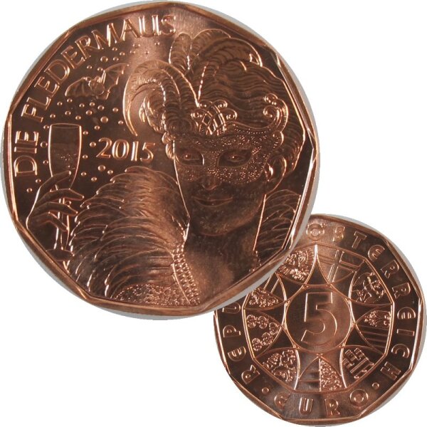 Österreich 5 Euro 2015 Fledermaus