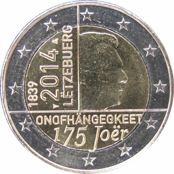 Luxemburg 2 Euro 2014 Unabhängigkeit