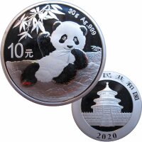 China 10 Yuan Panda 2020 Silber