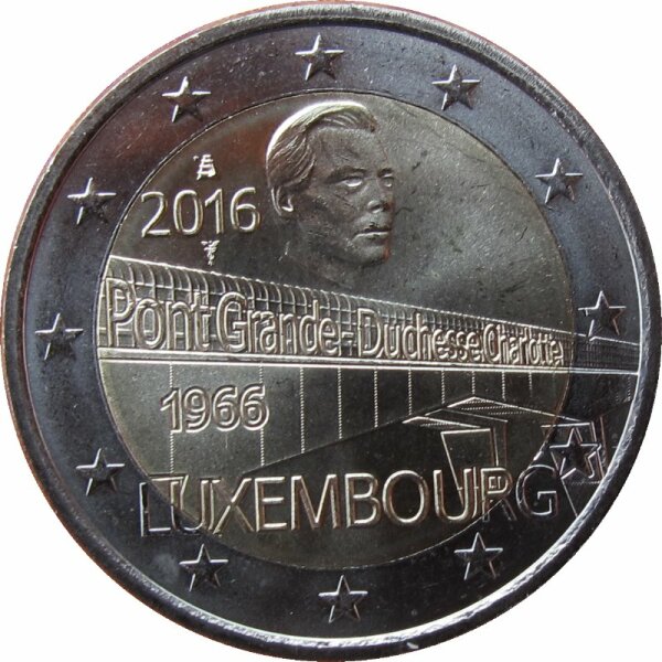 Luxemburg 2 Euro 2016 Charlotte-Brücke