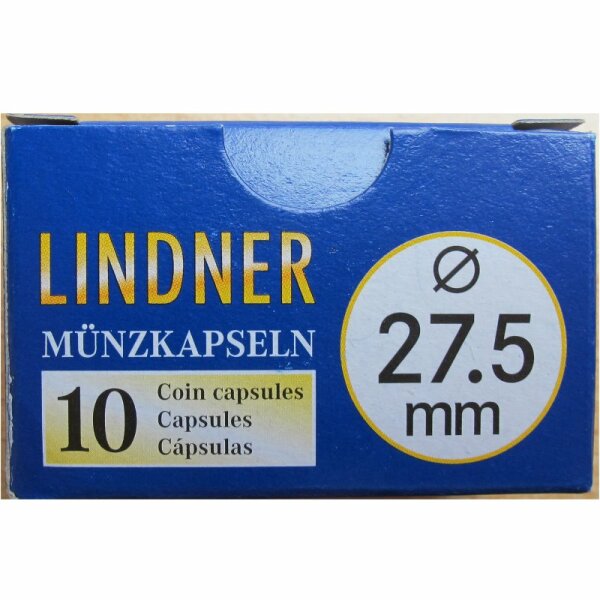 Lindner Münzkapseln 27,5 mm für 5 Euro Polymer 10er Pack