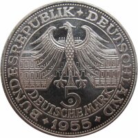 Deutschland 5 DM 1955 von Baden J. 390