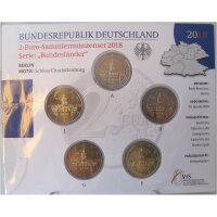 Deutschland 2 Euro Set 2018 Charlottenburg Berlin st