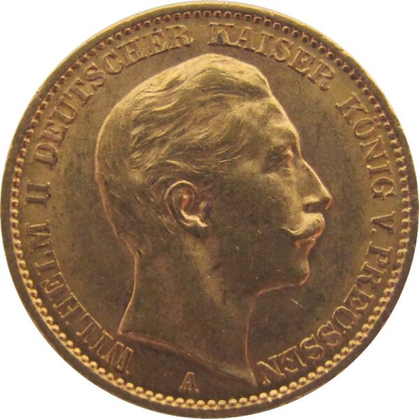 Preußen 20 Mark 1910 A Gold Jaeger 252