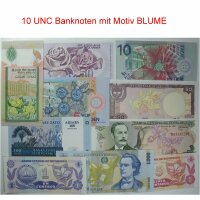 Lot Banknoten Welt - Motiv Blume