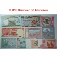 Lot Banknoten Welt - Motiv Tiere