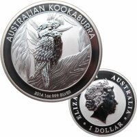 Australien 1 OZ Kookaburra 2014 Silber