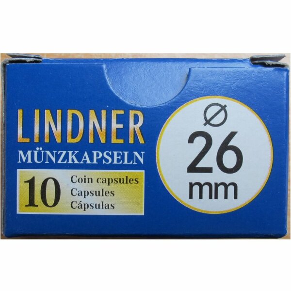 Lindner Münzkapseln 26 mm für 2 Euro 10er Pack