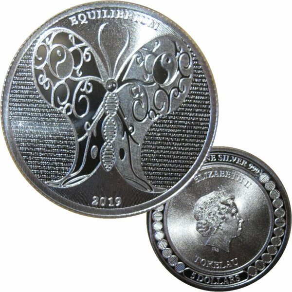 Tokelau 1 OZ Equilibrium 2019 Silber