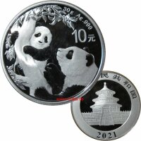 China 10 Yuan Panda 2021 Silber