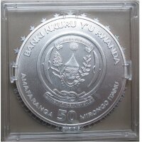 Ruanda 50 Francs 2010 - 1 OZ Silber African Ounce...