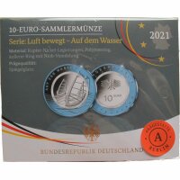 Deutschland 10 Euro 2021 Auf dem Wasser Polymer / Niob pp J