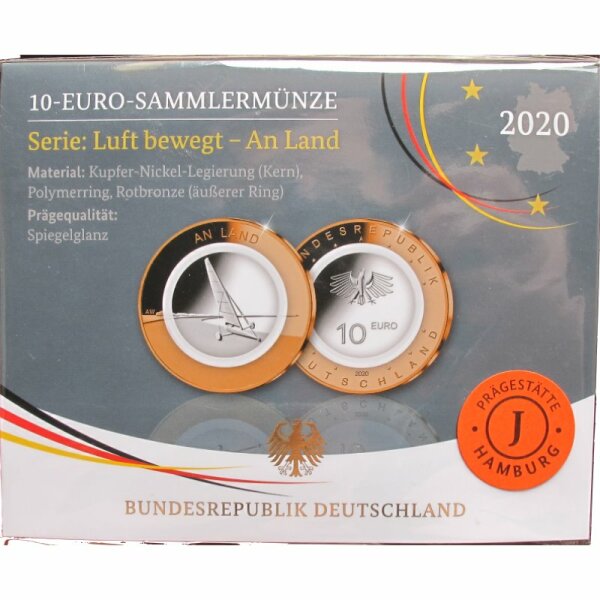 Deutschland 10 Euro 2020 An Land Polymer pp J