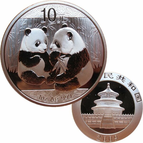 China 10 Yuan Panda 2009 1 OZ Silber