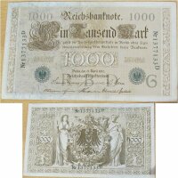 Reichsbanknote 1000 Mark 1910 Gr&uuml;nes Siegel Ro. 46b