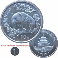 China 10 Yuan Panda 1997 1 OZ Silber LD
