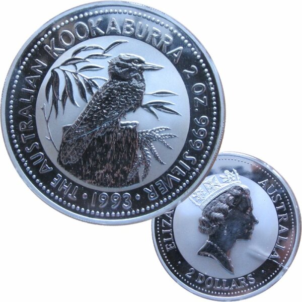 Australien 2 OZ Kookaburra 1993 Silber