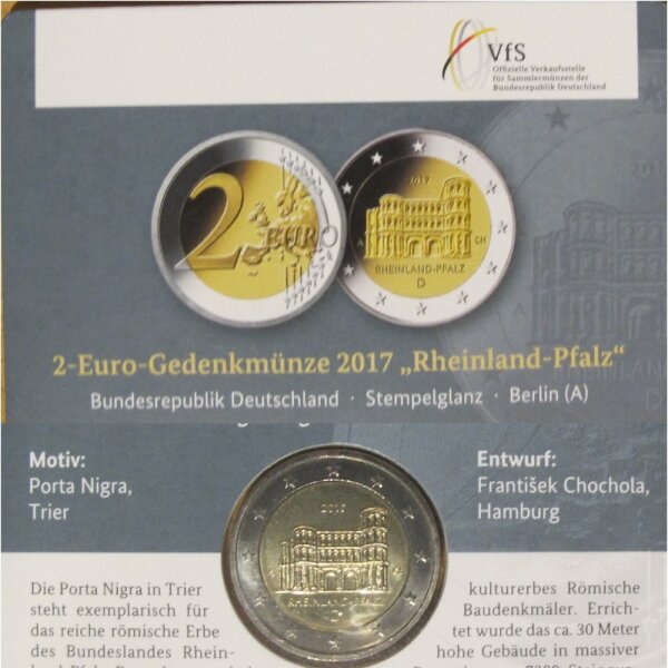 Deutschland 2 Euro 2017 Coincard Porta Nigra