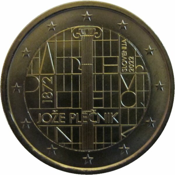 Slowenien 2 Euro 2022 Joze Plecnik