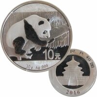 China 10 Yuan Panda 2016 Silber